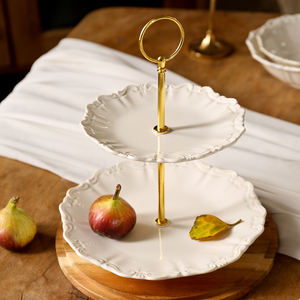 Vaisselle en céramique blanche de qualité alimentaire résistante à la chaleur, taille personnalisée en usine, assiettes de service pour le dîner - Product Image 2