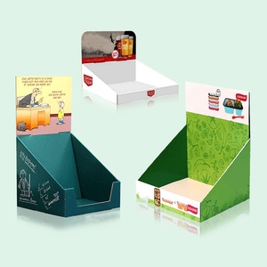 Boîte <span class=keywords><strong>de</strong></span> présentation en carton ondulé pliable, écologique, en matériaux recyclés, avec logo estampé à <span class=keywords><strong>froid</strong></span>, pour présentoir promotionnel - Product Image 1