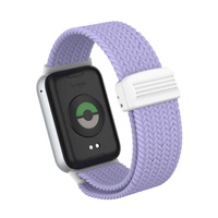 Para Xiaomi Mi Band 9 Pro Correa Compatible con Nylon Trenzado Hebilla Magnética Pulsera para Redmi Watch 5 Correa Reloj Inteligente Bandas-Rojo