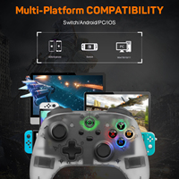 Contrôleur sans fil LinYuvo avec fonction de réveil et capteur gyroscopique 6 axes pour commutateur/PC/Android/IOS KC06