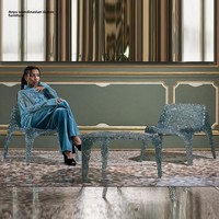 Dossier de chaise en polycarbonate transparent de style créatif, design italien, pour mobilier de maison moderne, décontracté et de luxe léger
