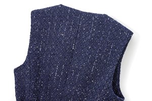 Nouveau <span class=keywords><strong>Gilet</strong></span> <span class=keywords><strong>Femme</strong></span> Rétro Chic 2024, Col Rond Texturé, <span class=keywords><strong>Sans</strong></span> Manches, Ceinture Joker Ornée de Perles, Coupe Slim. - Product Image 5