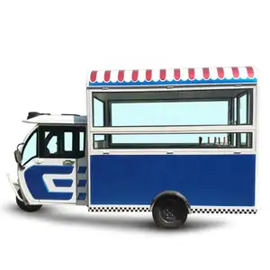 Motorcycle 3 Wheel Tricycle Foodcart Outdoor Mobile Ice Cream Cart Trycicles Tuk Food Truck for Sale in USA