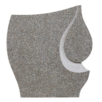 Pierre tombale en granit blanc en forme de cœur avec sculptures de fleurs, pierres tombales verticales pour tombe