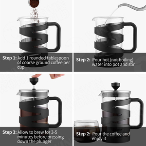 Coffrets cadeaux personnalisés avec logo, presse à café en verre, vente en gros, presse à café en plastique tendance pour le voyage, marque privée - Product Image 6