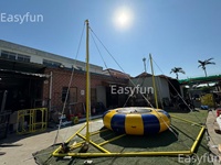 Trampoline Commercial Gonflable à Bungee pour 1 Personne, pour Adultes et Enfants, avec Remorque Mobile, pour Jeux de Carnaval Extérieurs, En Promotion