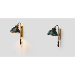 Lámpara de Pared Estilo Nórdico Francés Retro para Dormitorio, Sala de Estar, Pasillo, Restaurante, de Metal, Vidrio y Madera, LED de Alta Calidad, Modelo Alaric - Product Image 5