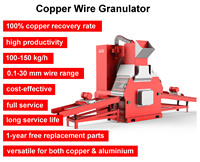 Machine de granulation de fil de cuivre et de recyclage de câbles automatique à haute performance avec moteur et engrenages, sécurité optimale
