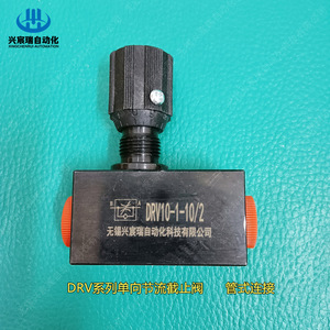 วาล์วควบคุมการไหลแบบทางเดียว Xingchenrui รุ่น DRV10-1-10/2 สำหรับเชื่อมต่อท่อ - Product Image 1