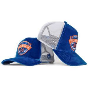 TCAP China Customize High Class Velvet Embroidery Patches 5panel Trucker <b>Hat</b> - Product Image 1
