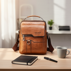 Sac bandoulière en cuir pour <span class=keywords><strong>homme</strong></span> OMASKA avec logo personnalisé, vente chaude, sac messager décontracté pour <span class=keywords><strong>homme</strong></span> - Product Image 1