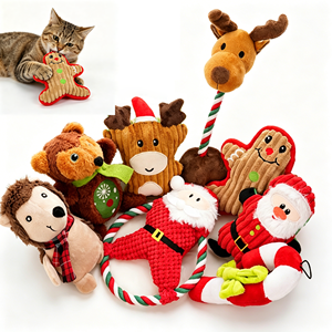 Juguete de Peluche Navideño con Sonido para Mascotas, Accesorio Interactivo de Entrenamiento para Perros y Gatos - Product Image 1