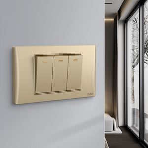 CHINT New Design Light <strong>Switch</strong> <strong>Socket</strong> Push Button Power Electrical Wall <strong>Double</strong> <strong>Switches</strong> - Product Image 5