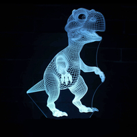 Lampe 3D LED en acrylique personnalisé, veilleuse intelligente, tactile, à couleurs changeantes, lampe de Table, Illusion optique, décoration, 5 pièces