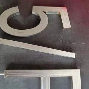 Haute qualité métal numéro polices signe 3D acier inoxydable Alphabet métal plaque signalétique pour entreprise publicité logo - Product Image 4