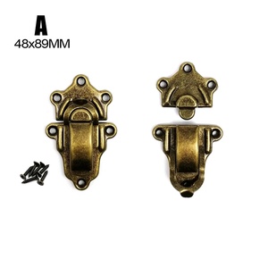 초대형 헤비 듀티 나무 상자 트렁크 토글 캐치 쥬얼리 가슴 와인 케이스 여행 가방 걸쇠 래치 골동품 황동 청동 나사 - Product Image 4