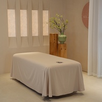 Salon de beauté de qualité supérieure canapé de Massage fonctionnel couverture complète rose confortable drap de jupe de lit de Massage corporel