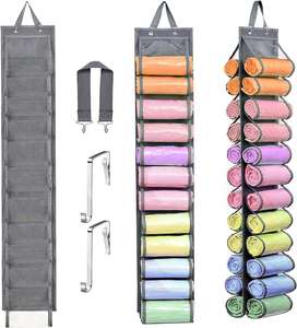 Roll Holder Hanging Organizer Closets <b>Space</b> <b>Saving</b> Clothes Hanging Organizer Foldable Hanging Bag for Yoga Leggings Pants - Product Image 1