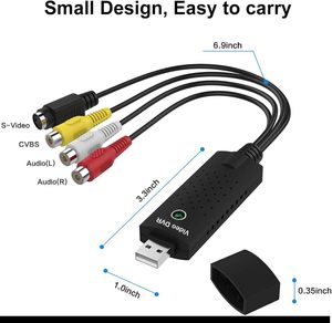 USB 2.0 Audio Vidéo <span class=keywords><strong>VHS</strong></span> vers <span class=keywords><strong>DVD</strong></span> Magnétoscope PC HDD <span class=keywords><strong>Convertisseur</strong></span> Adaptateur Carte de capture numérique - Product Image 2