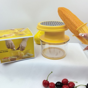 Outils de cuisine en acier inoxydable en gros, très demandés : Éplucheur et décortiqueur de maïs rotatif portable, design écologique pour légumes - Product Image 3