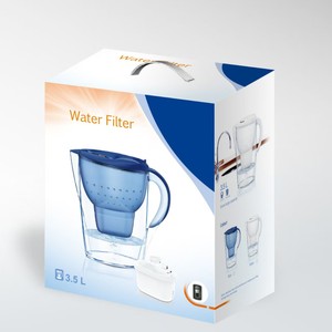 Портативный кувшин-фильтр для питьевой воды объемом 3,5 л с активированным углем из кокосовой скорлупы для домашнего и уличного использования - Product Image 6