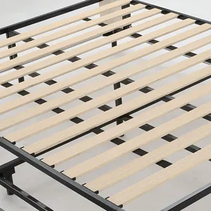 Meubles de chambre à coucher pour adultes lit complet KD Twin Over Full Metal Frame Platform Bed design