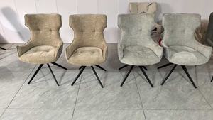 Chaises de <span class=keywords><strong>salle</strong></span> à manger rotatives modernes en lin 360 Chaises de restaurant Chaises de <span class=keywords><strong>salle</strong></span> à manger modernes de luxe - Product Image 5