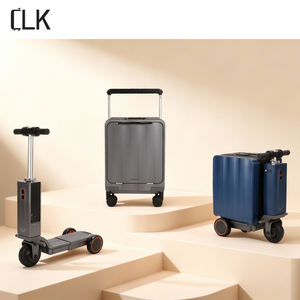 Valise <span class=keywords><strong>scooter</strong></span> électrique 3-en-1 avec batterie externe 2600 mAh, autonomie de 13 km, coque en PC, cadre en aluminium, roues détachables, bagage de voyage - Product Image 2