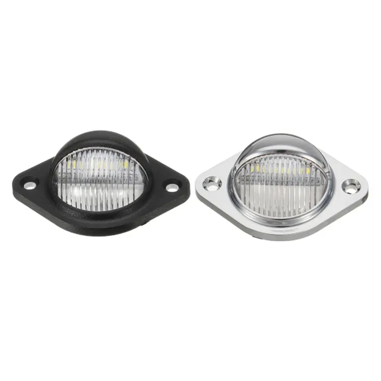 10-30V rond Auto voiture plaque d'immatriculation lumières 3 SMD LED lampe de plaque d'immatriculation pour camion SUV remorque Van étape courtoisie dôme Cargo lumières