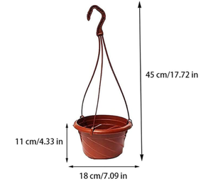 Wholesale Indoor Adjustable Wall <strong>Artificial</strong> Plant <strong>Flower</strong> Pot Holder Hanger Garden 25.5cm <strong>Hanging</strong> <strong>Baskets</strong> - Product Image 3