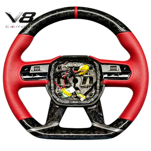 Volant sport personnalisé en fibre de carbone véritable V8carbon pour <span class=keywords><strong>DS7</strong></span> DS9, accessoires intérieurs de voiture, pièces automobiles, modification racing - Product Image 1