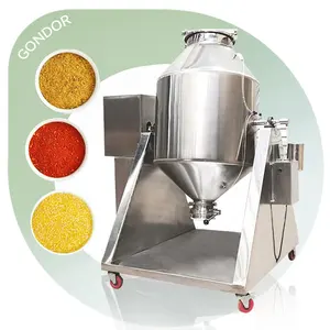 Stainless Steel Durable Rotary Seasoning Tumbling Food Drum Dual Double Spiral Square Cone Mixer Vacuum