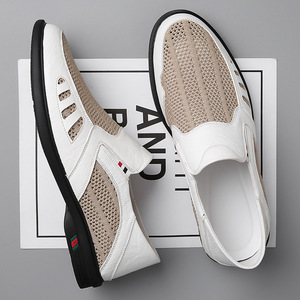 Zapatos Casuales de Malla Transpirable para Hombre, Blancos y Negros, con Banda Elástica, Estilo para Caminar - Product Image 3