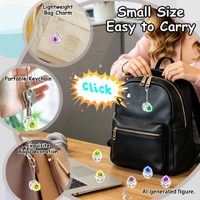 Lot de 6 porte-clés clavier anti-stress avec boutons à pression et lumières LED – Cadeaux ludiques pour soulager le stress