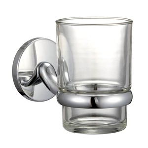 Support mural pour verre double LCM, base en alliage de zinc chromé, design classique pour salle de bain - Product Image 5