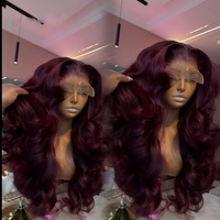 Perruques Lace Front en Cheveux Humains Naturels Sans Colle 13*4 Cheveux Brésiliens Bruts Ondulés Pré-Pluckés Perruques Frontales HD pour Femmes Noires