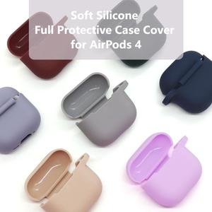 Custodia per AirPods <span class=keywords><strong>4</strong></span> in Silicone Morbido, Protezione Completa per AirPods 4a Generazione 2024 con Moschettone e LED Frontale Visibile - Product Image 3