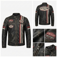 Veste de course personnalisée et veste de moto en cuir véritable pour hommes, durable pour les commandes en gros et la personnalisation