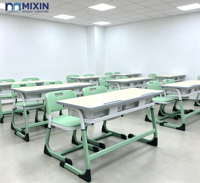 Ensemble de chaise et table d'écolier réglables pour l'école primaire – Mobilier métallique pour salle de classe