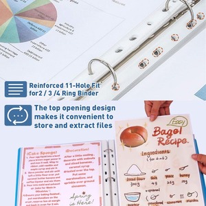 Protège-feuilles transparents en <span class=keywords><strong>polypropylène</strong></span> de haute qualité Foska A4 FC, format lettre et format légal, pour <span class=keywords><strong>classeur</strong></span> à 2, 3 ou 4 anneaux avec 11 trous - Product Image 4
