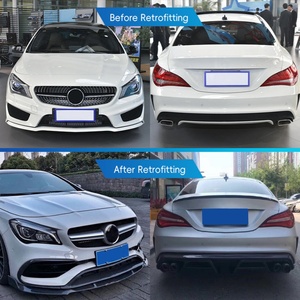 Nuevo Kit de Carrocería de Fibra de Carbono Húmeda para Mercedes-Benz CLA W117 2013-2019, Parachoques Delantero y Trasero, Alerón Trasero - Product Image 2