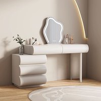 Nouvelle Arrivée : Commode de Chambre Moderne avec Miroir, Table de Maquillage Haut de Gamme en Bois avec Tiroir de Rangement, Meuble Multifonctionnel