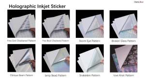 Papel Holográfico <span class=keywords><strong>A4</strong></span> para Impresión, Pegatinas de Seguridad Holográficas <span class=keywords><strong>A4</strong></span>, Papel Adhesivo de Vinilo para Impresora de Inyección de Tinta - Product Image 3