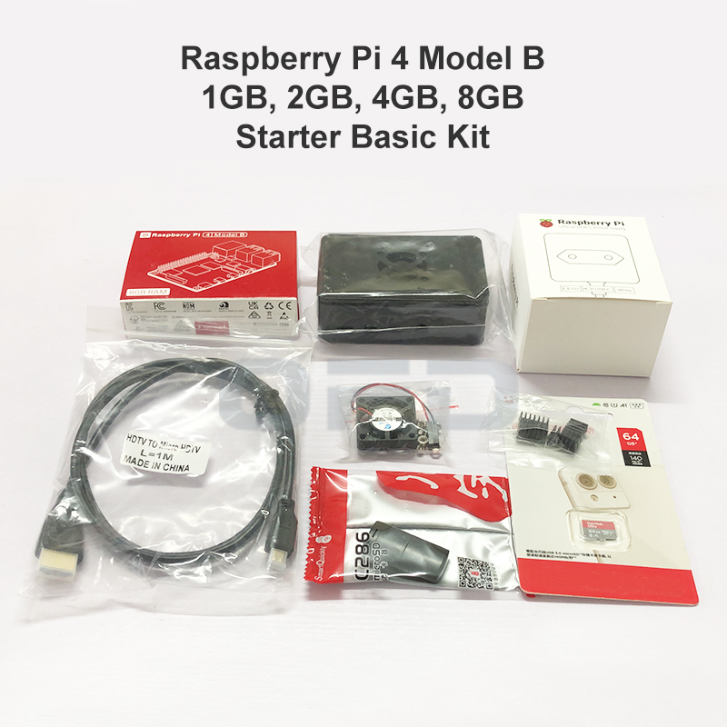 Raspberry Pi 4 Kit - Starter Basic Kit with Multiple RAM Options