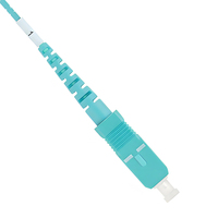Kabel Patch Fiber SC UPC-MPO UPC Female MM Multi Mode 10Gbps Aqua FTTH Tipe B 50-125 untuk Panel Patch Fiber Splitter Box OM3-300
