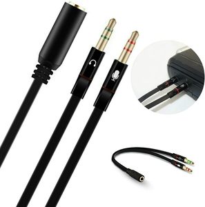 3,5-mm-Audiokonverter Stecker-Buchse-Kabel 2-in-1-Adapter-Headset-Mikrofon Doppelloch-Mobil teil Computer AUX-Audio kabel - Product Image 5