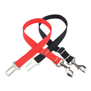 Pilihan warna kustom tali kursi anjing peliharaan keselamatan mobil Universal gesper paduan seng anyaman nilon cerah - Product Image 1