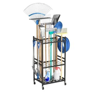 Soporte para Escoba con Organizador <span class=keywords><strong>de</strong></span> Artículos <span class=keywords><strong>de</strong></span> Limpieza, Armario para Escoba, Organización <span class=keywords><strong>de</strong></span> Lavandería - Product Image 4