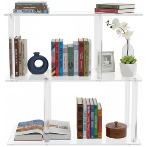 Étagère à livres transparente géométrique simple en acrylique moderne, robuste, <span class=keywords><strong>pour</strong></span> salon et bureau, idéale <span class=keywords><strong>pour</strong></span> l'affichage transfrontalier - Product Image 3