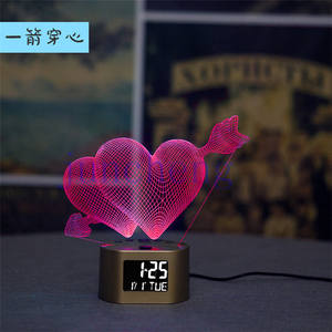 ตัดอะคริลิคเปล่าปฏิทิน<span class=keywords><strong>นาฬิกา</strong></span>ปลุก 3D โคมไฟตั้งโต๊ะอะคริลิคพร้อม<span class=keywords><strong>นาฬิกา</strong></span>ดิจิตอลฐานโคมไฟภาพลวงตาการ์ตูนอะนิเมะ 3D ไฟกลางคืน - Product Image 1